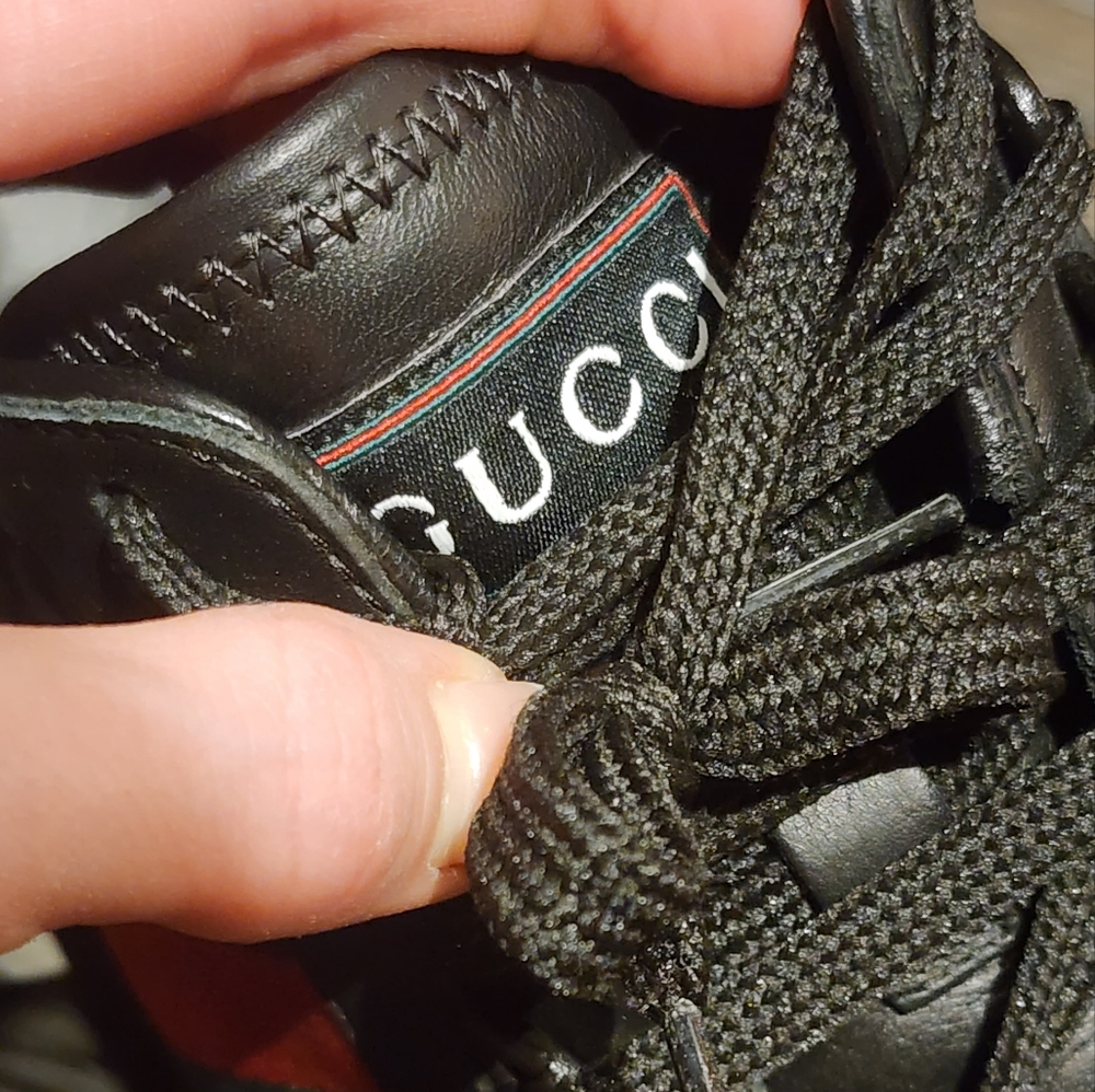 Gucci Men's Size Black 10 SL73 Guccissima Leather Sneaker - Picture 5 of 10